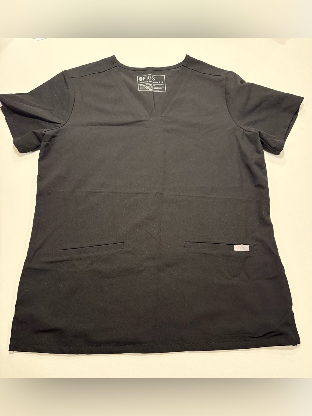 FIGS Casma Scrub Top Black Size S Style 1000213 Technical Collection”